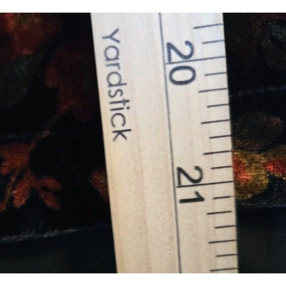 LOFT Blouse Womens M Velvet Dark Floral Whimsigoth Dark Fairy Fall Off Shoulder - Picture 7 of 9